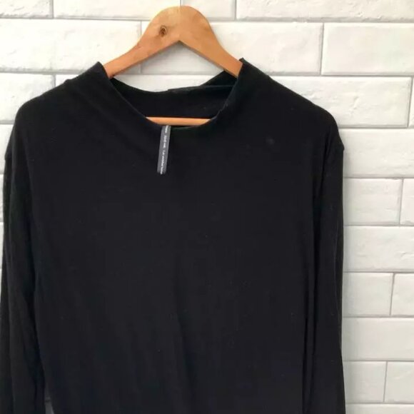 MASAHIKO MARUYAMA Mens Self-Lined Layer Black Sweater Knit Jersey Shirt, Size M - Picture 5 of 16